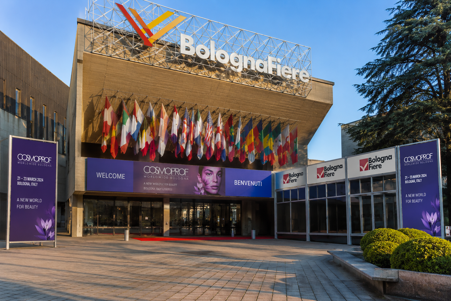 exhibition stand design for Cosmoprof in Bologna